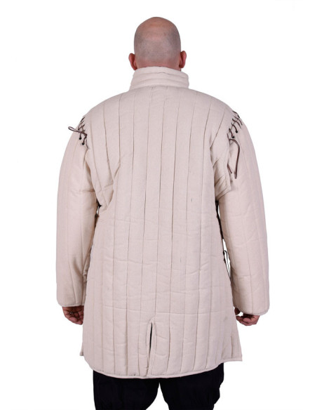 Long gambeson with removable sleeves