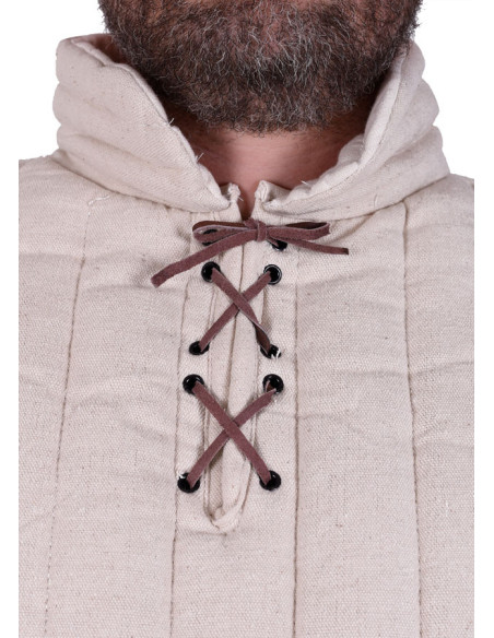 Long gambeson with removable sleeves