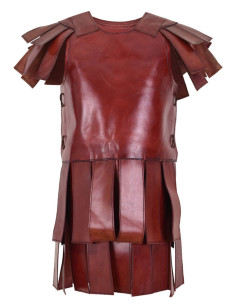 Roman subarmalia in reddish-brown leather