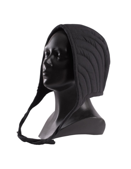 Black quilted guerrero crepe