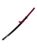 Sharp basic practical katana, red damascus steel blade