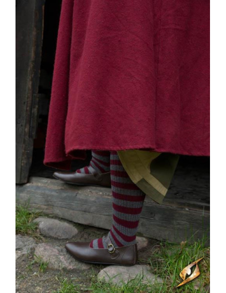 Brown Astrid medieval shoes for women