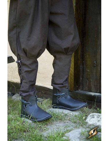 Black Galahad medieval ankle boots