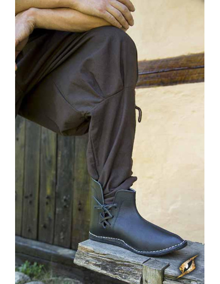 Black Galahad medieval ankle boots