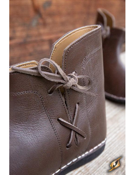 Galahad brown medieval ankle boots