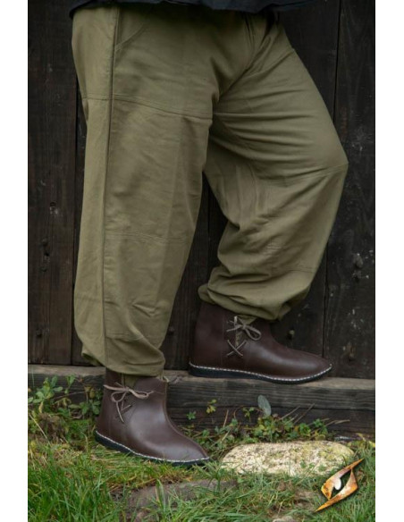 Galahad brown medieval ankle boots