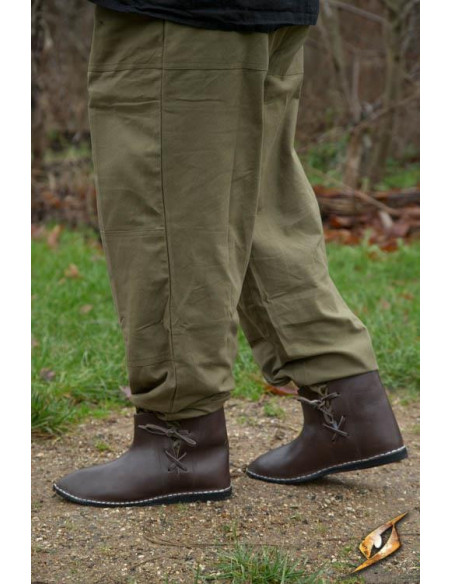 Galahad brown medieval ankle boots