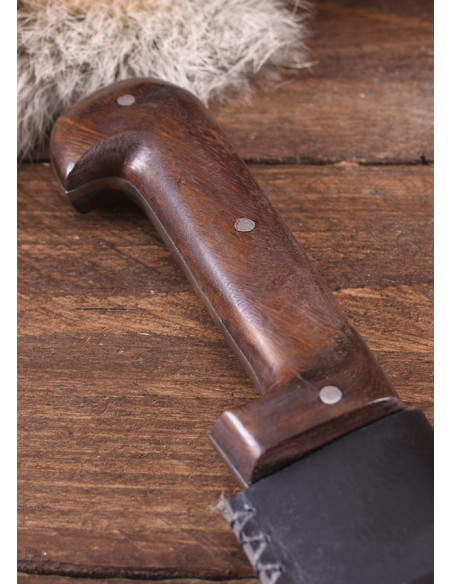 Long scalex with leather scabbard