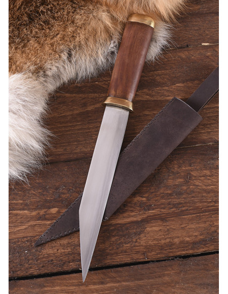 Seax knife carbon steel blade, brown... Seax knife carbon steel blade, brown...