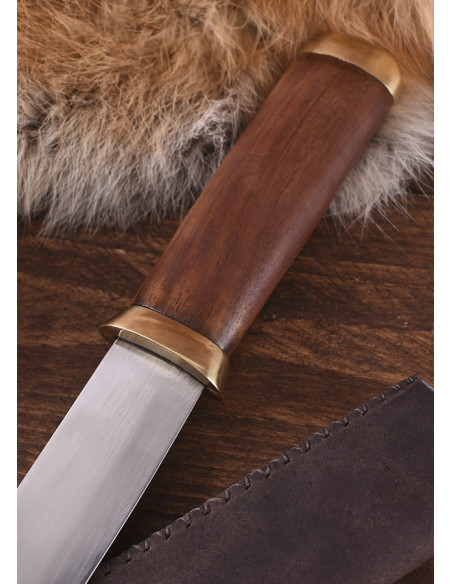 Seax knife carbon steel blade, brown... Seax knife carbon steel blade, brown...