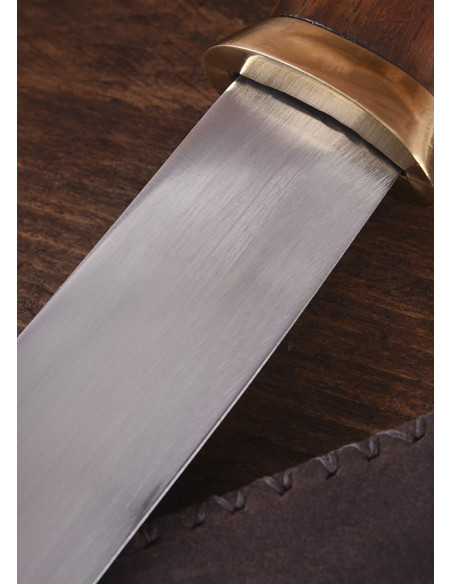 Seax knife carbon steel blade, brown... Seax knife carbon steel blade, brown...