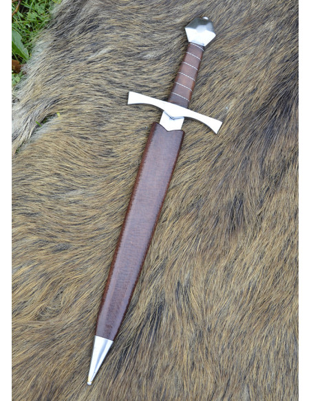 Functional medieval dagger hexagonal...