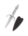 Medieval woman's dagger with leather sheath