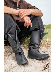 Viking and medieval boots Rolf in black