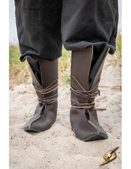 Viking and medieval boots Rolf in brown