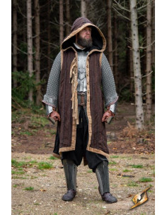Brown Dreki Dragon Vest with Hood
