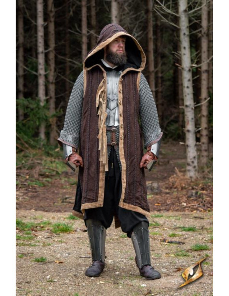 Brown Dreki Dragon Vest with Hood