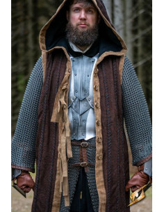 Brown Dreki Dragon Vest with Hood 2