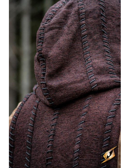 Brown Dreki Dragon Vest with Hood