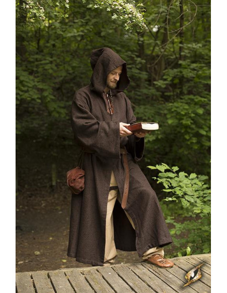 Brown medieval tunic of Benedictine monk