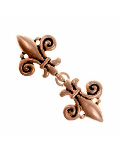 Closure of medieval fleur de lis dress or cape