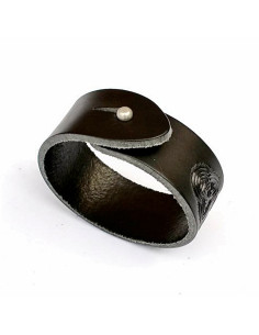 Bracelet-wristband with Celtic knots in leather 2