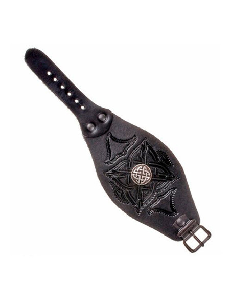 Celtic knot bracelet and reliefs in...