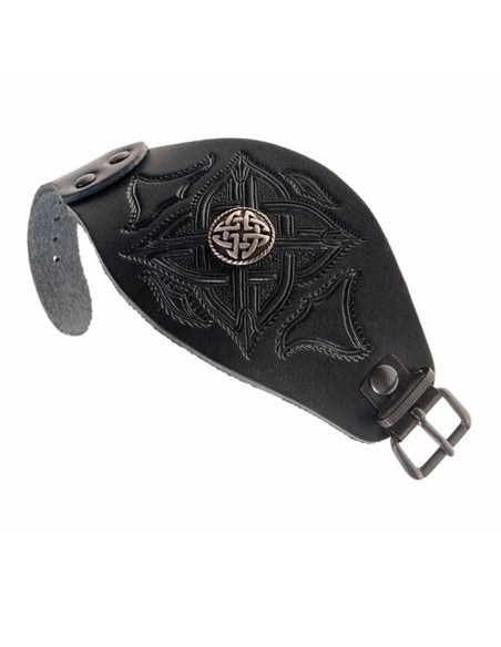 Celtic knot bracelet and reliefs in...