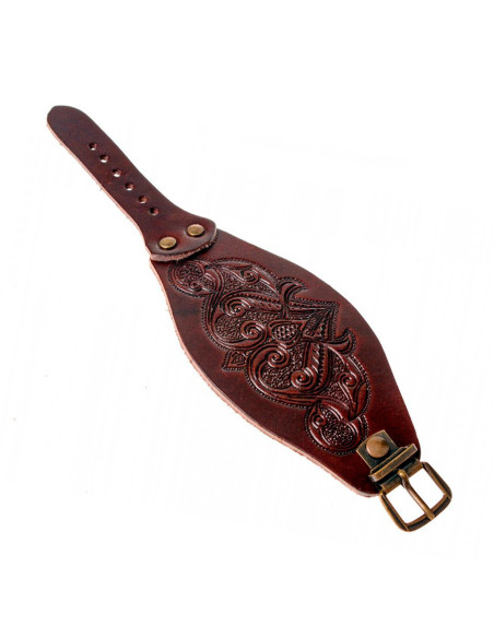 Medieval bracelet with leather reliefs
