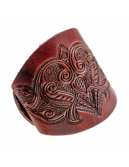 Medieval bracelet with leather reliefs