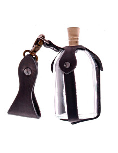 Glass bottle with baldric for magic potions, 100 ml.