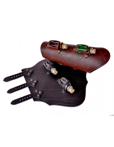 1 Leather bracelet with 2 pots of...