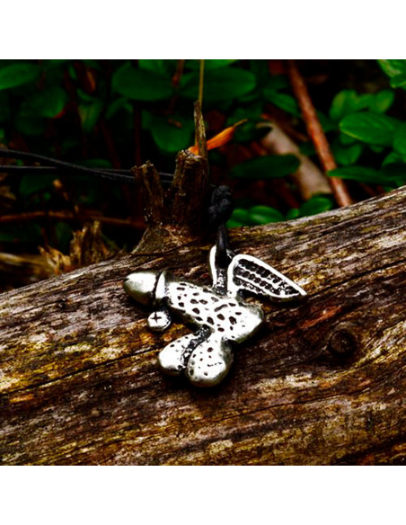Medieval pendant and winged phallic...