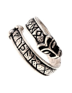 Viking ring with runic letters of the Futhark