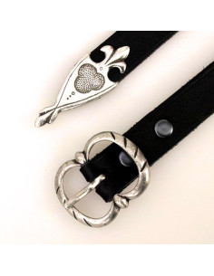 Medieval fleur-de-lis belt with double buckle, 13th-15th...