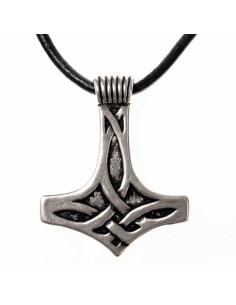 Thor's hammer viking pendant with knot