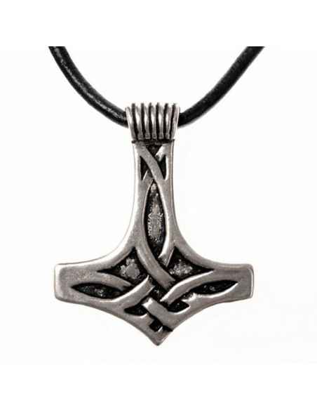 Thor's hammer viking pendant with knot