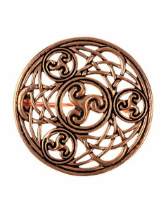 Celtic style brooch with filigree, 5 cm.