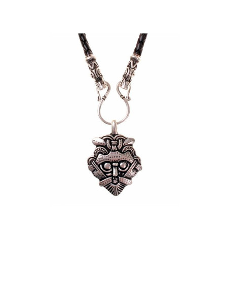 Gotland viking mask amulet necklace