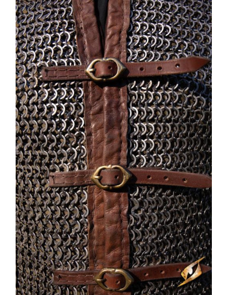 Medieval chain mail of royal soldier...