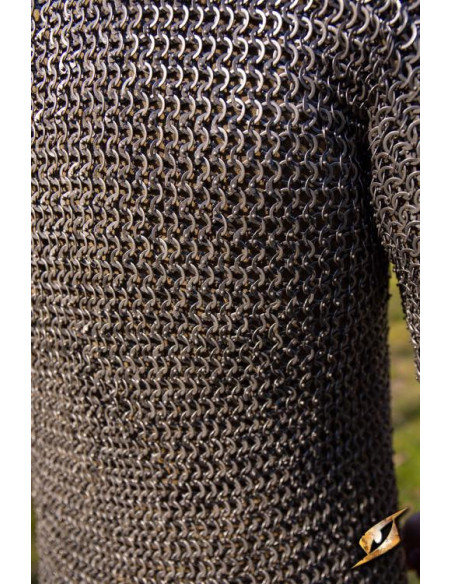 Medieval chain mail of royal soldier...