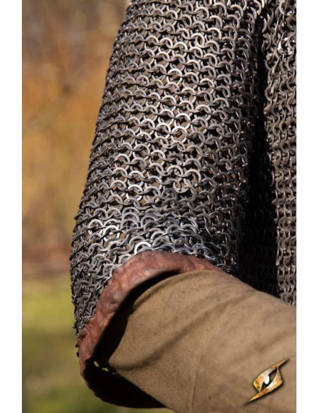 Medieval chain mail of royal soldier...