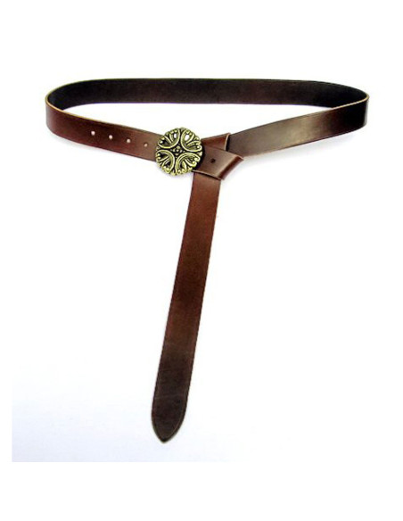 Long medieval leather belt with...