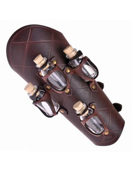 1 Leather bracelet with 4 pots of...