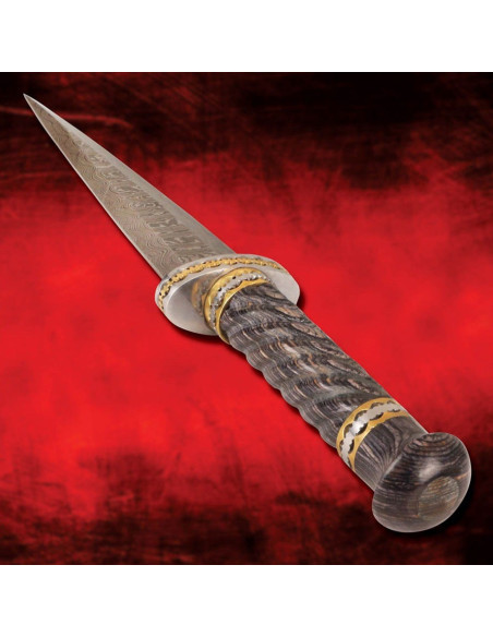 Dragon Tooth Dagger in Damascus Steel