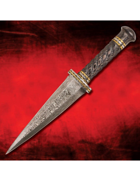 Dragon Tooth Dagger in Damascus Steel