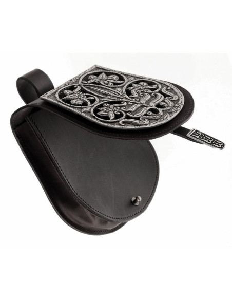 Medieval leather bag model Tarsoly...