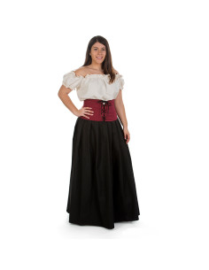 High medieval corset in maroon color 2