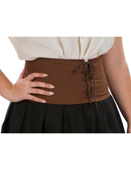 Low medieval corset in brown