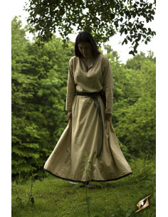 Beige long-sleeved medieval tunic for women 2